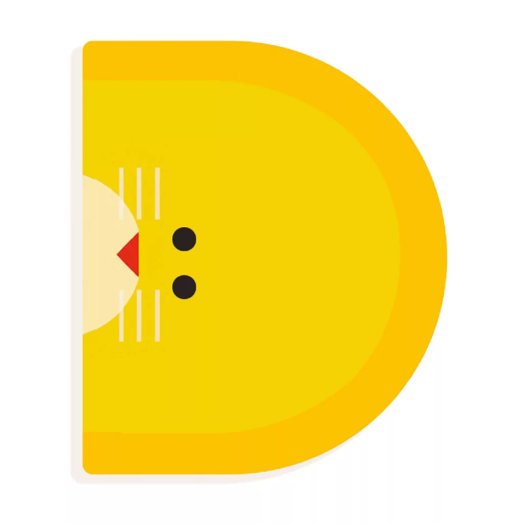 Állatdekor betű - D - Graphic animal letter fő kép