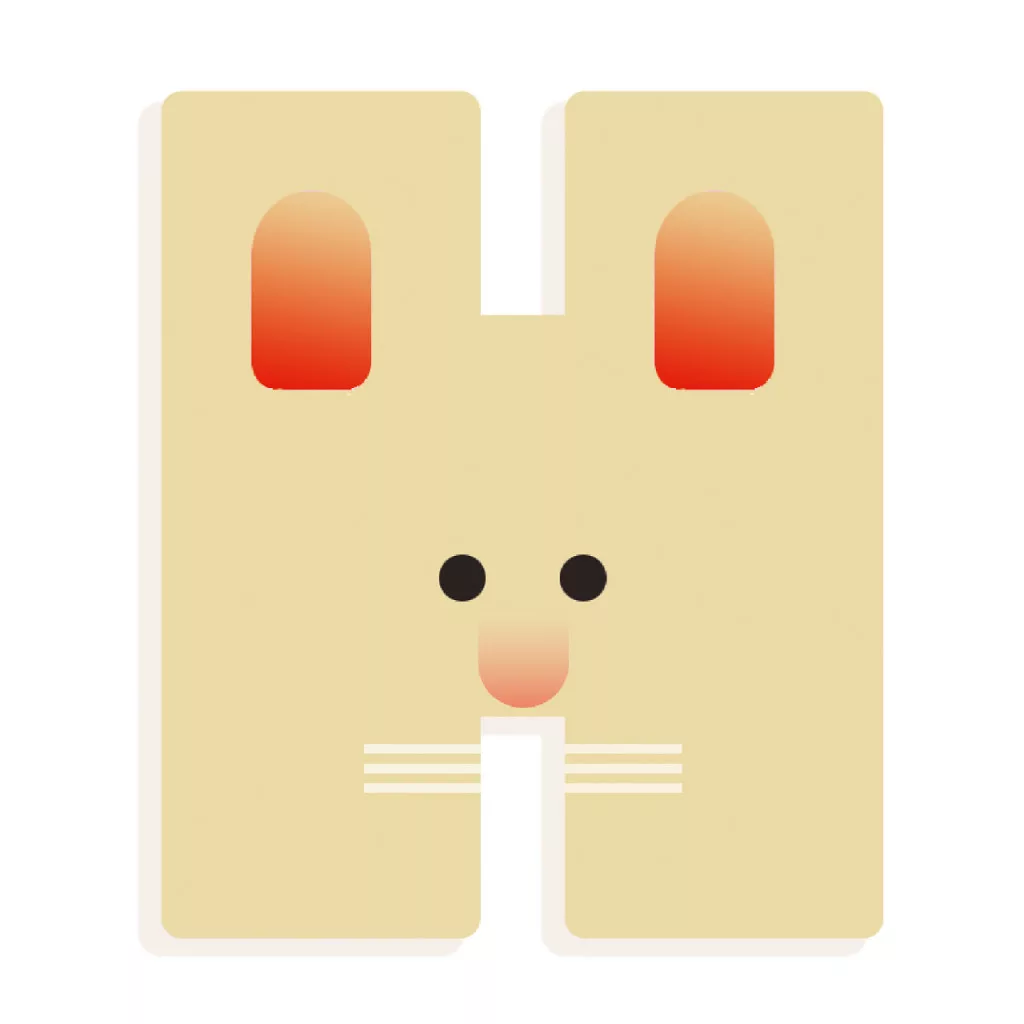 Állatdekor betű - H - Graphic animal letter fő kép