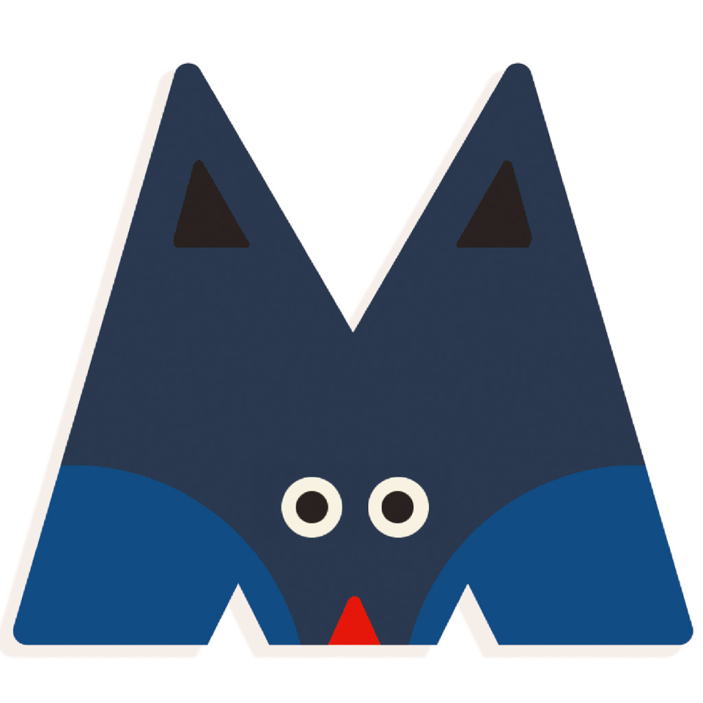 Állatdekor betű - M - Graphic animal letter – fő nézet