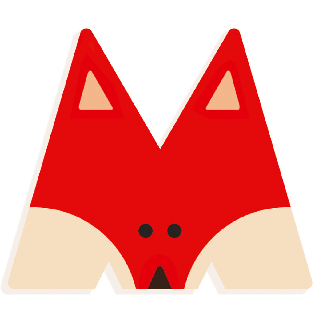 Állatdekor betű - M - Graphic animal letter – alternatív kép 2