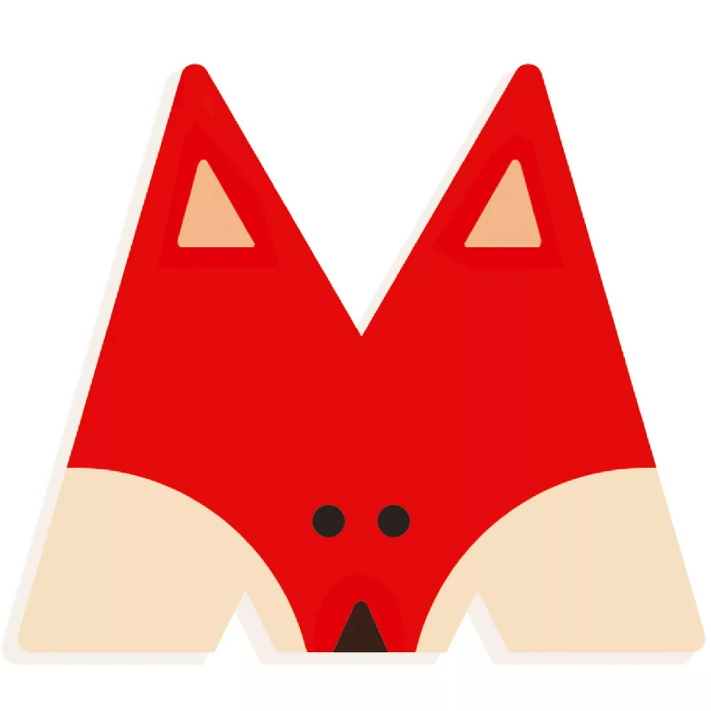 Állatdekor betű - M - Graphic animal letter alternatív kép 2