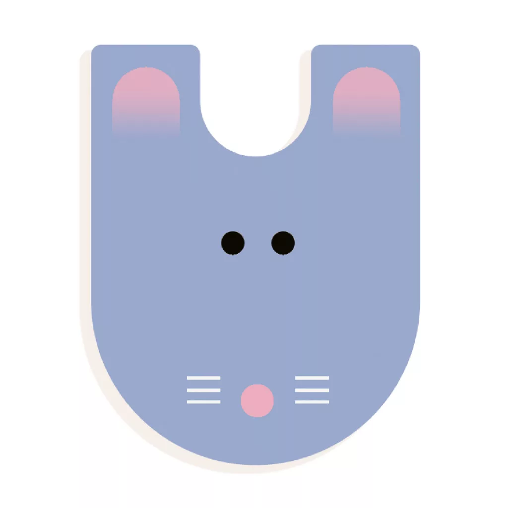 Állatdekor betű - U - Graphic animal letter fő kép