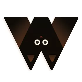 Állatdekor betű - W - Graphic animal letter