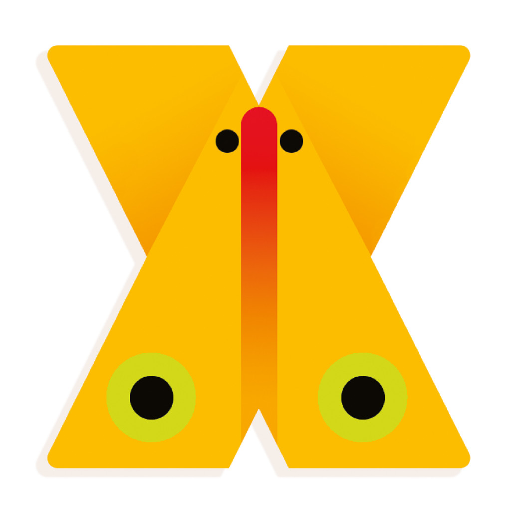 Állatdekor betű - X - Graphic animal letter – fő nézet
