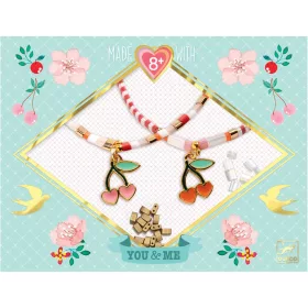 Djeco Ékszerkészítő készlet - Páros cseresznyék - Tila and Cherries, 3–5 év, Többszínű