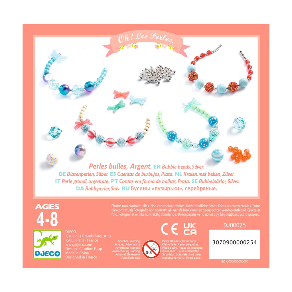 Ékszerkészítő készlet - Buborék gyöngyök, ezüst - Bubble beads, Silver – alternatív kép 4