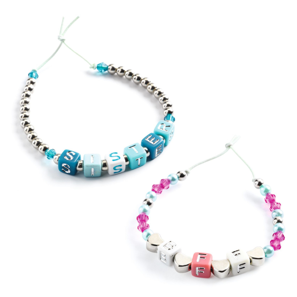 Ékszerkészítő készlet - Betű gyöngyök, ezüst - Alphabet beads, Silver – alternatív kép 2