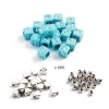 Djeco Ékszerkészítő készlet - Betű gyöngyök, ezüst - Alphabet beads, Silver, 3–5 év, Vegyes anyag