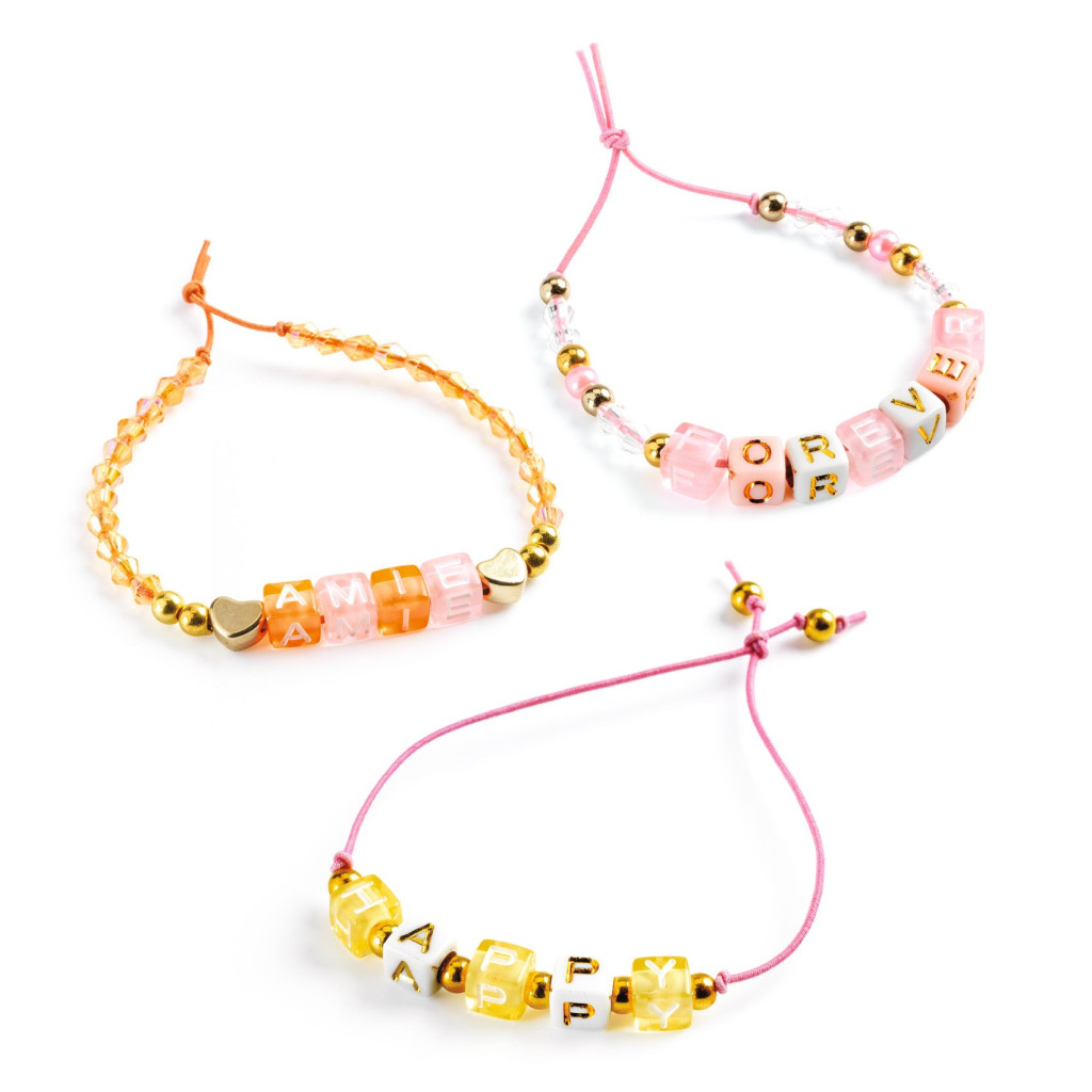 Ékszerkészítő készlet - Betű gyöngyök, arany - Alphabet beads, Gold – alternatív kép 2