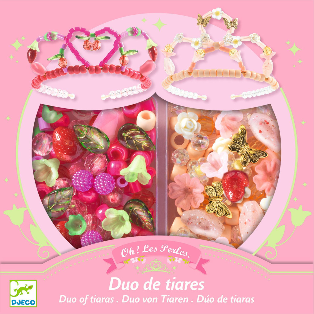Ékszerkészítő készlet - Páros tiara, pink - Duo of tiaras, Pink – alternatív kép 3