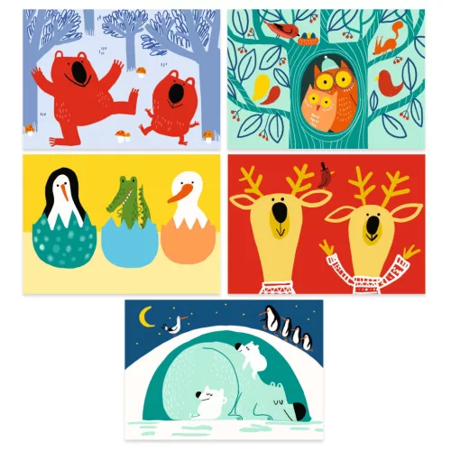 Djeco Karckép technika - Mesés állatok - Learning about animals, 3–5 év, Többszínű