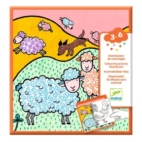 Djeco Meglepetés adagoló színező - Tanya - Coloring dispenser, Farm, 3–5 év, Többszínű