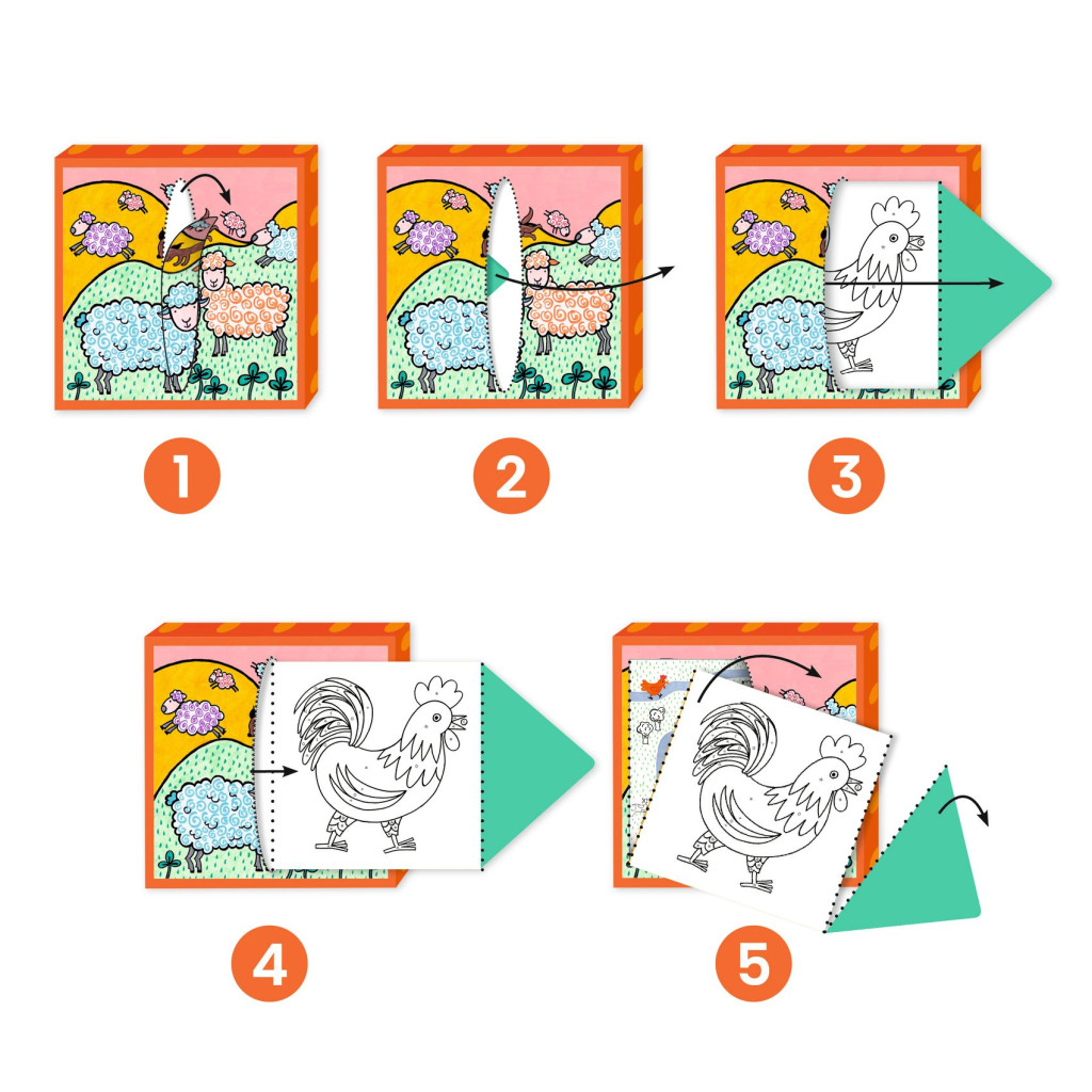 Meglepetés adagoló színező - Tanya - Coloring dispenser, Farm – alternatív kép 3