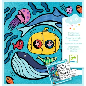 Djeco Meglepetés adagoló színező - Óceán - Coloring dispenser, Ocean, 3–5 év, Többszínű