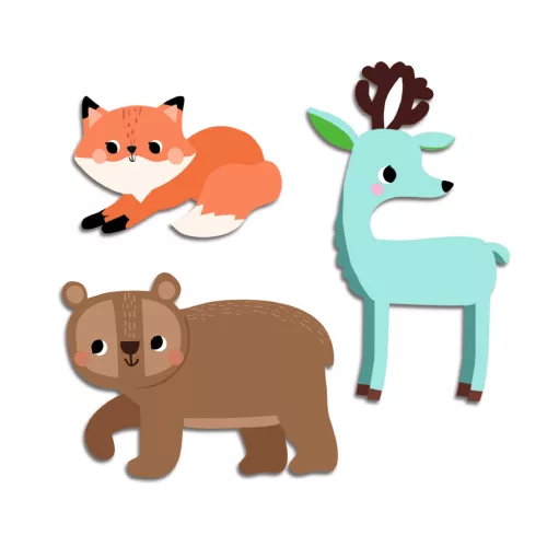 Djeco Matricák - Erdei állatok - Forest animals, 3–5 év, Többszínű