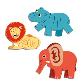 Djeco Matricák - Szafari - Safari animals, 3–5 év, Többszínű