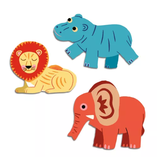 Djeco Matricák - Szafari - Safari animals, 3–5 év, Többszínű