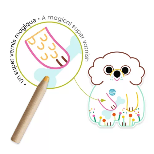 Djeco Meglepetés színező - Háziállatok - Domestic animals, 3–5 év, Többszínű