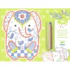 Djeco Meglepetés színező - Vadállatok - Wild animals, 3–5 év, Többszínű