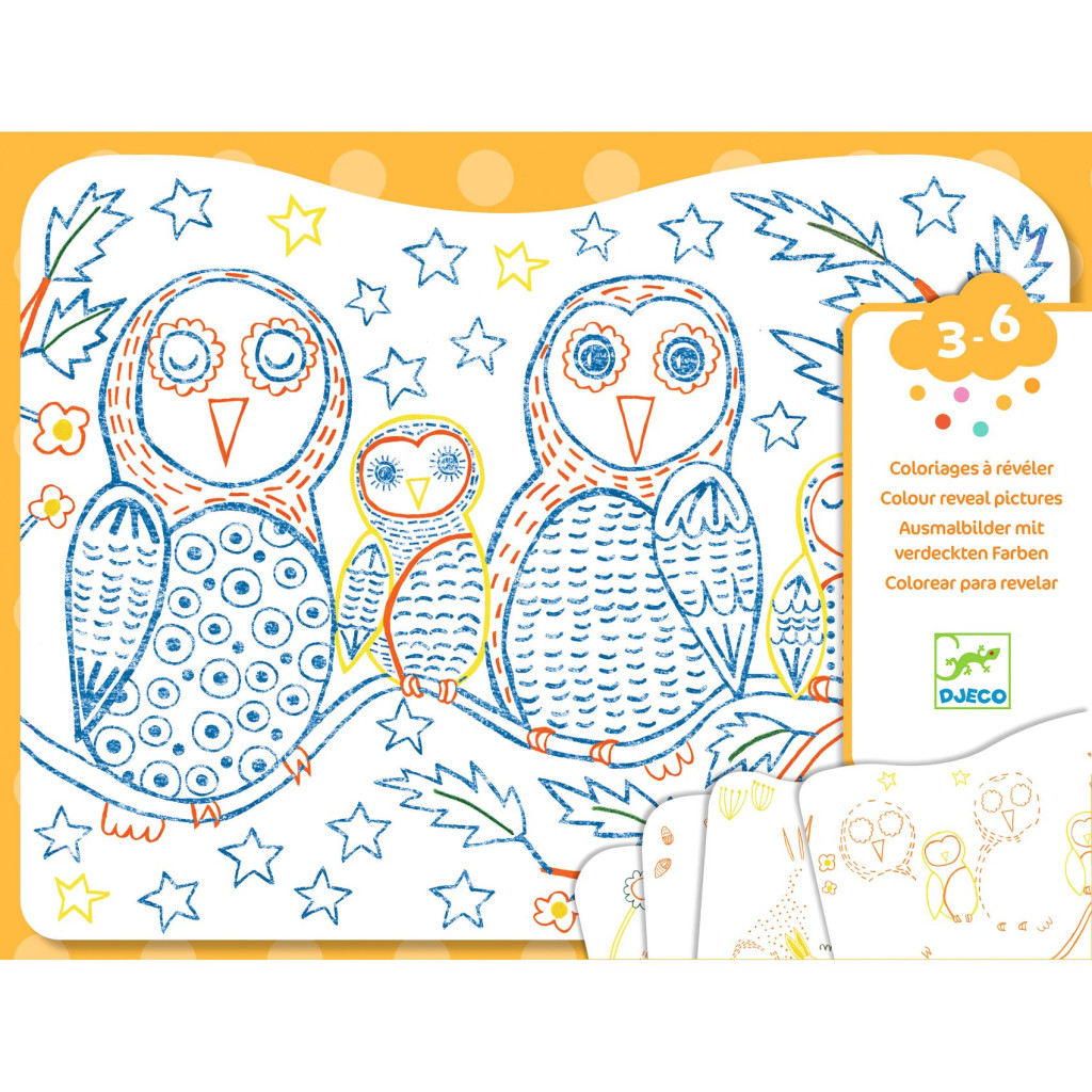 Meglepetés színező - Erdei állatok - Woodland families – fő nézet