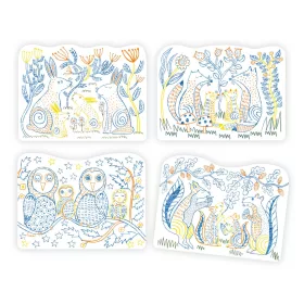 Djeco Meglepetés színező - Erdei állatok - Woodland families, 3–5 év, Többszínű