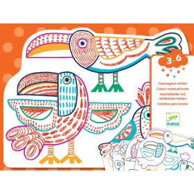 Djeco Meglepetés színező - Vadállatok - Wild families, 3–5 év, Többszínű