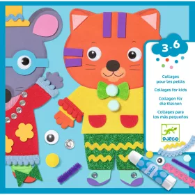 Djeco Kollázs műhely - Cukiságok - Little sweethearts, 3–5 év, Többszínű