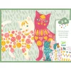 Djeco Matricázó képkészítés - Cicák és macskák - Elodie’s cute cats, 3–5 év, Többszínű