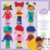 Djeco Papírbaba öltöztető - Fiúk-lányok - Soft dress-up, 0–2 év, Többszínű