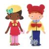 Djeco Papírbaba öltöztető - Fiúk-lányok - Soft dress-up, 0–2 év, Többszínű