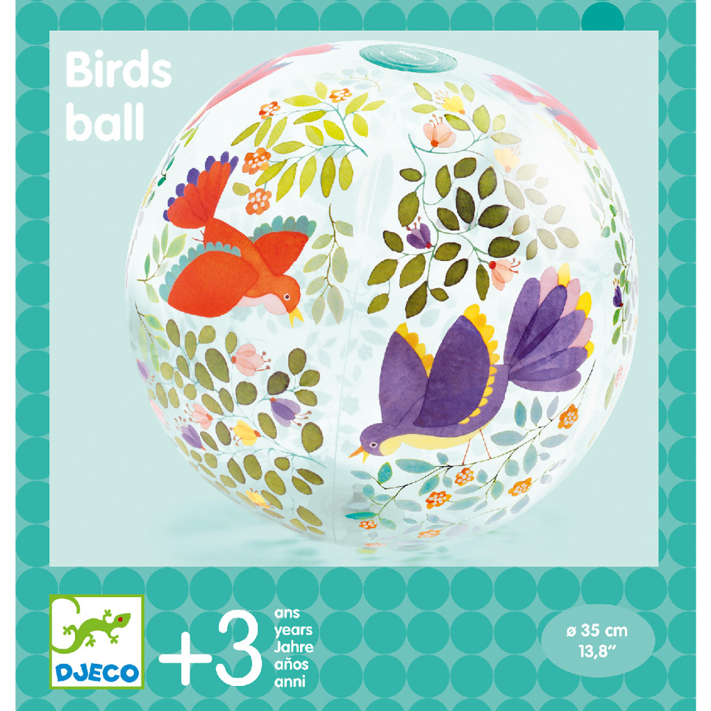 Felfújható labda, ∅ 35 cm - Madárkák - Birds ball – alternatív kép 1