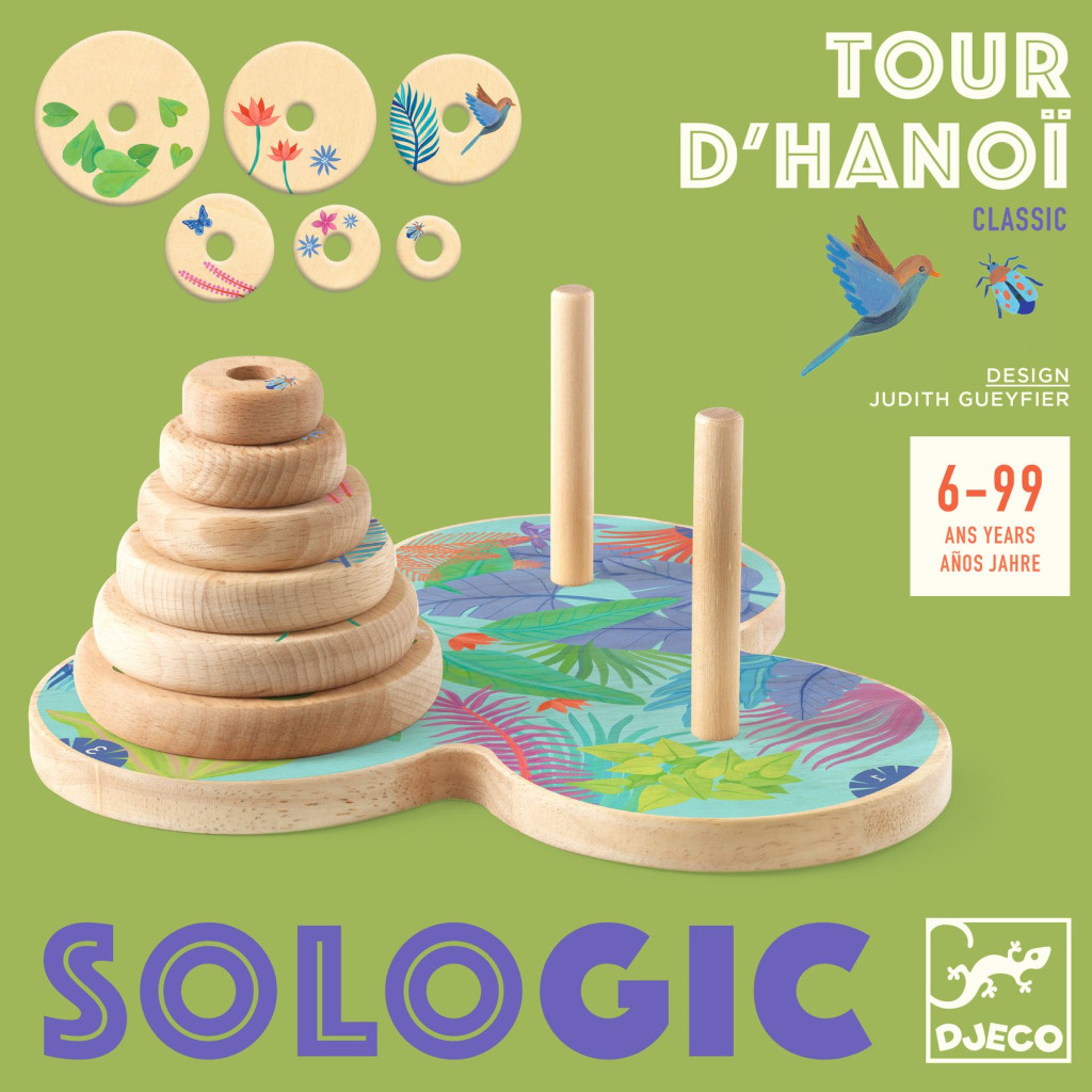 Logikai játék - Toronyépítő - Tour d'Hanoï – alternatív kép 3