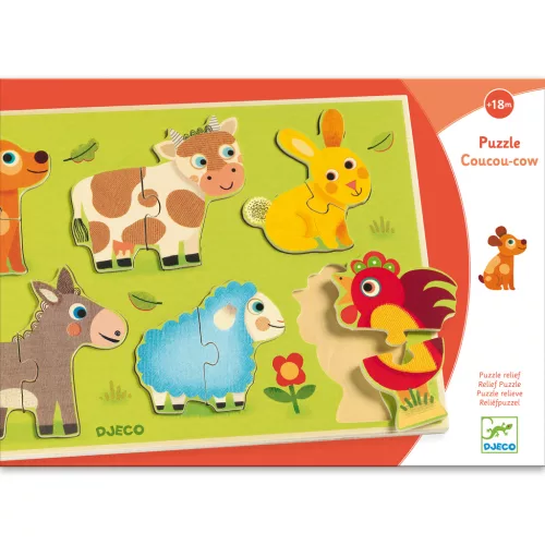 Formaillesztő, formaberakó - Helló tehén - Coucou cow