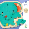 Fa puzzle - Elefánt, 14 db-os - Puzzlo Elephant