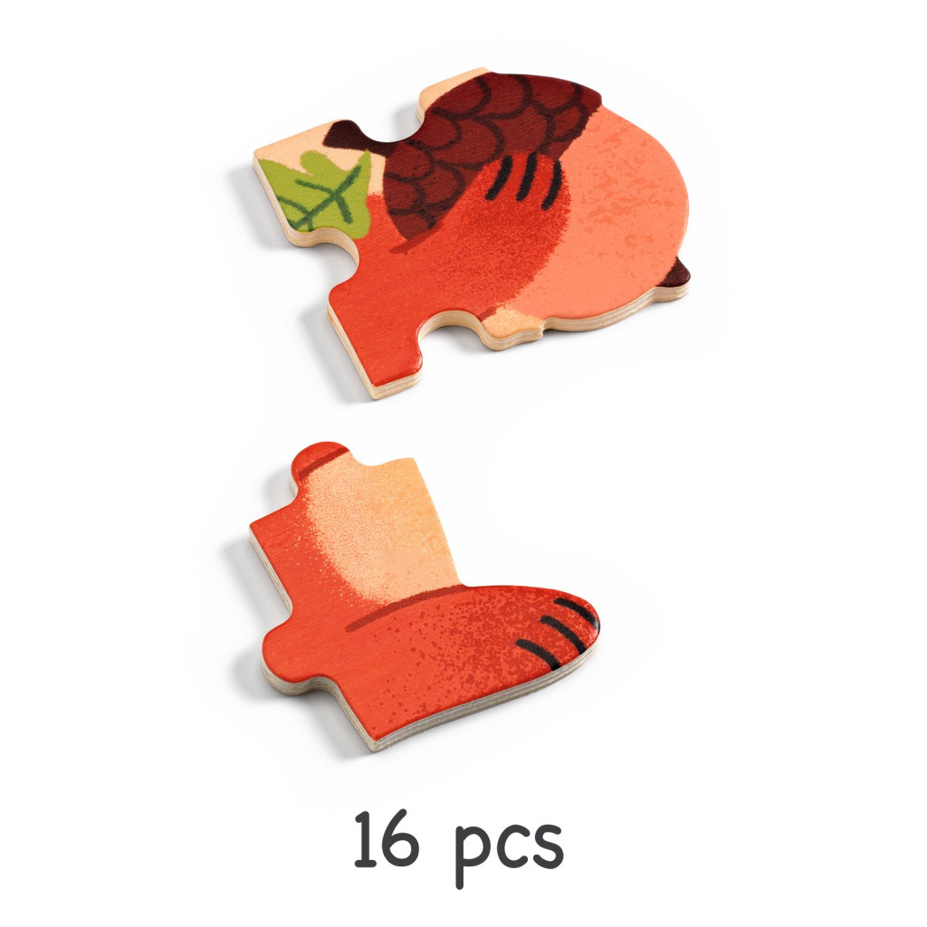 Fa puzzle - Mókus, 16 db-os - Puzzlo Nut – alternatív kép 3