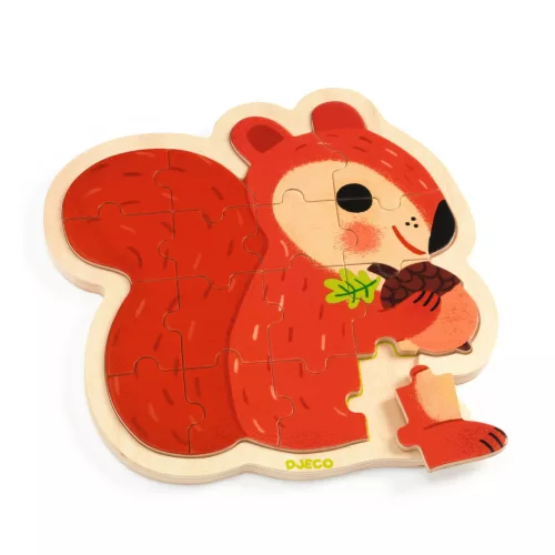 Fa puzzle - Mókus, 16 db-os - Puzzlo Nut