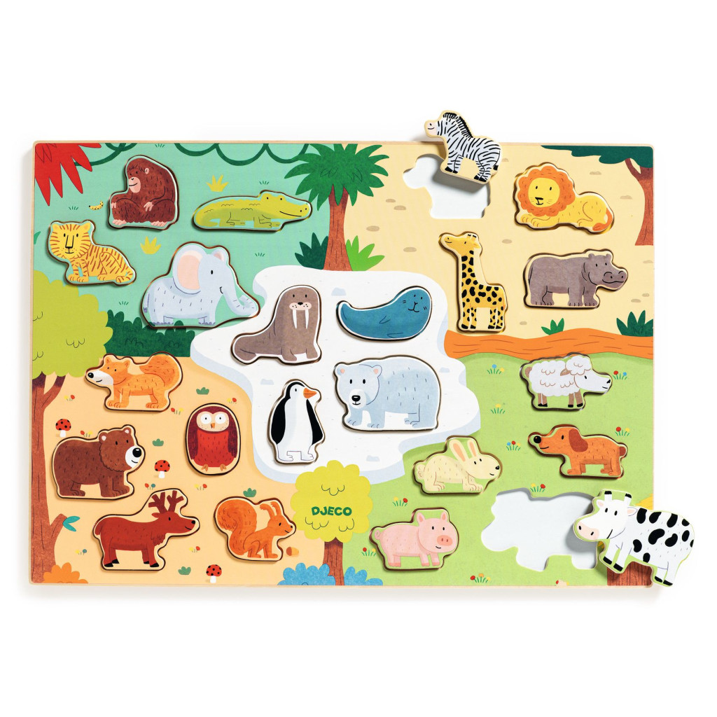 Formaillesztő, formaberakó - Állati formák - Puzzlo Animo – alternatív kép 1