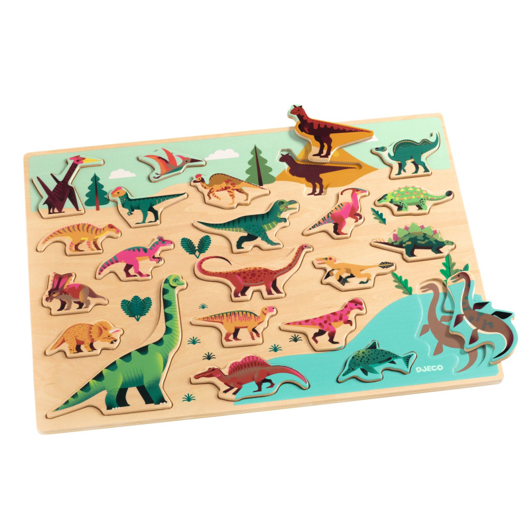 Formaillesztő, formaberakó - Színes dínók - Puzzlo Dino – alternatív kép 2