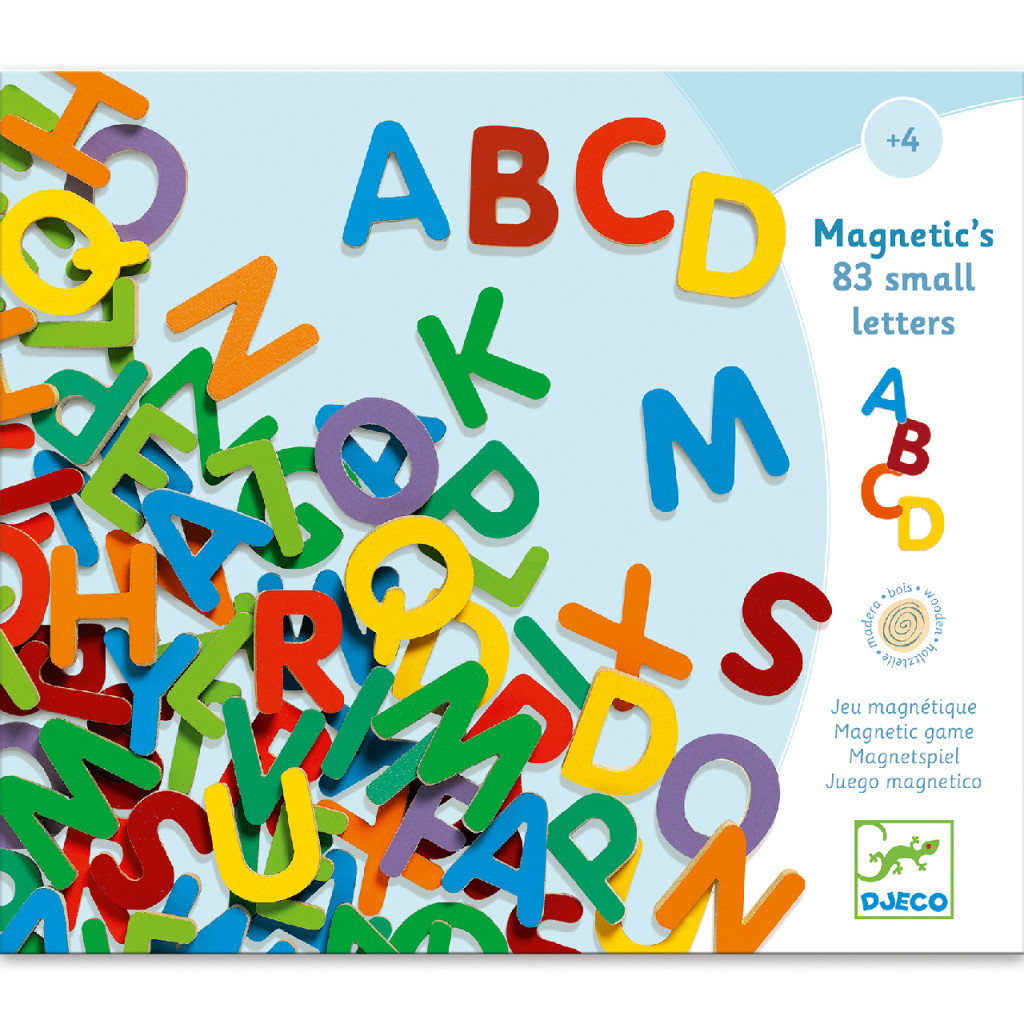 Mágneses betűkészlet - Színes nagybetűk - 83 small letters – alternatív kép 1
