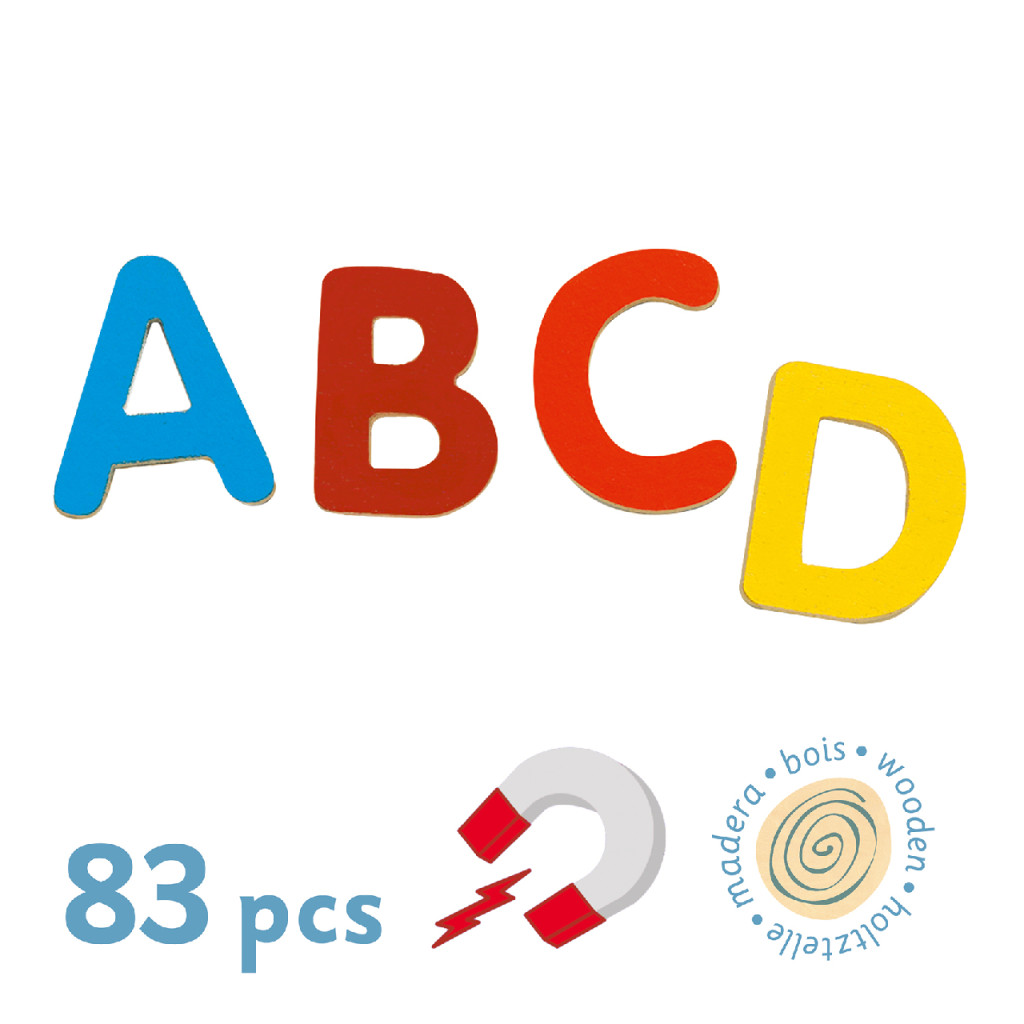 Mágneses betűkészlet - Színes nagybetűk - 83 small letters – alternatív kép 2