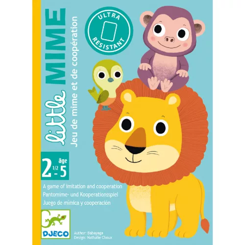Djeco Kártyajáték - Utánzoo - Little Mime, 3–5 év, Többszínű