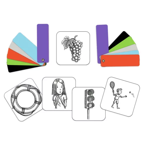 Djeco Kártyajáték - Színes kapcsolatok - Color Connect, 3–5 év, Többszínű