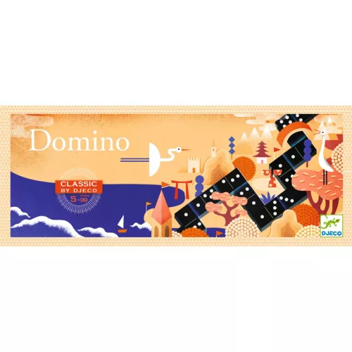 Djeco Társasjáték klasszikus - Domino, 6–8 év, Többszínű