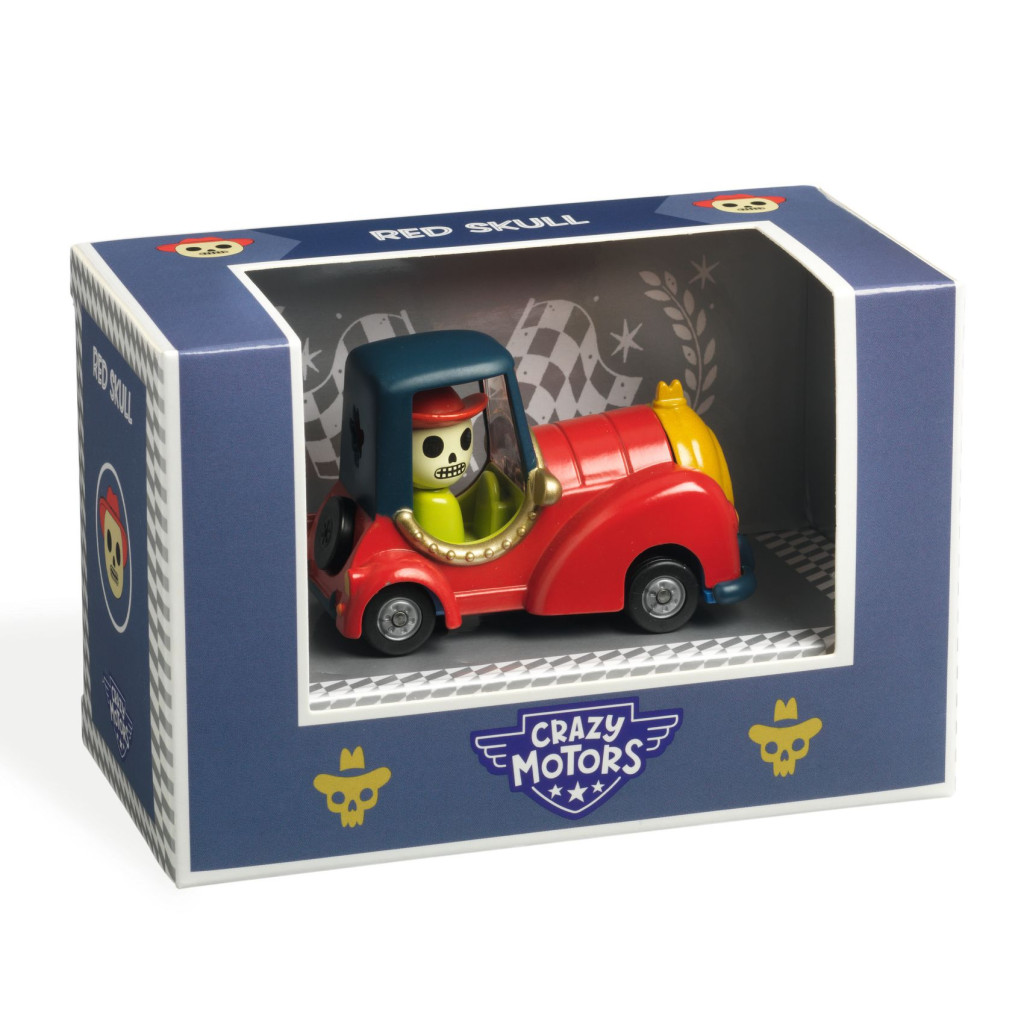 CRAZY MOTORS játékautó - Piros kobak - Red Skull – fő nézet