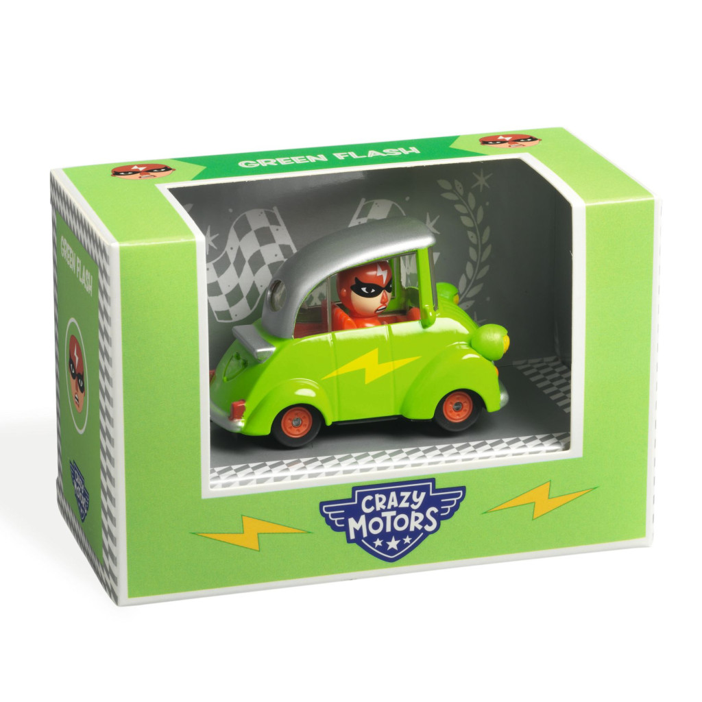 CRAZY MOTORS játékautó - Zöld Villám - Green Flash – fő nézet