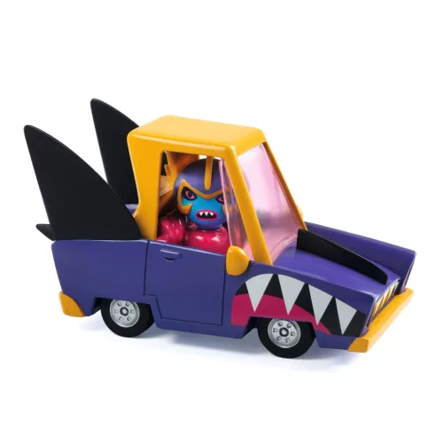 Djeco CRAZY MOTORS játékautó - Dulifuli Cápa - Shark N’Go, 3–5 év, Többszínű