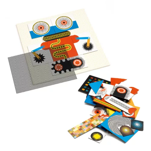 Optikai puzzle - Robotok, 60 db-os - Kinoptik Robots