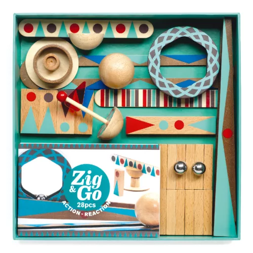 Építőjáték - Sokasodó gördülő, 28 db-os - Zig & Go - Roll