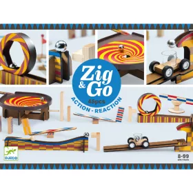   Építőjáték - Sokasodó autózó, 45 db-os - Zig & Go - Wroom