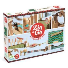   Építőjáték - Sokasodó golyózó, 48 db-os - Zig & Go - Big Boum Wall